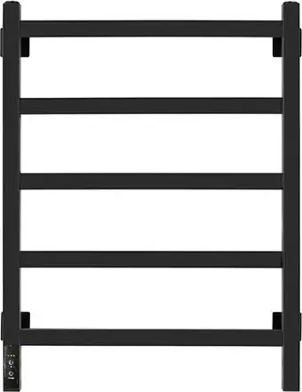 Полотенцесушитель Granula Квадро 50x60 (терморегулятор с таймером слева, черный матовый) - изображение в каталоге