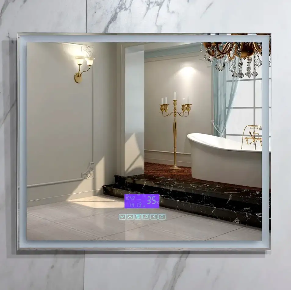 Пекам Зеркало Greta 90x80 greta-90x80M (с подсветкой, с многофункциональной панелью) – фото товара