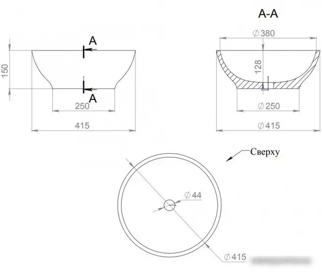 Умывальник Salini Gloria 1102203M - фото товара