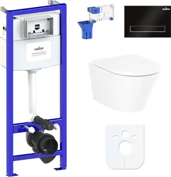 Унитаз Lavinia Boho Biore Compacto Rimless 7 в 1 87040088 (черный пластик) - изображение в каталоге