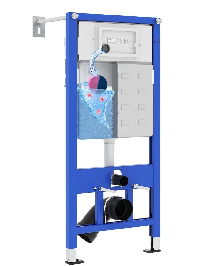 Roxen StounFix Dual Fresh 710200 с удлиненными креплениями в комплекте и встр. контейнером для гигиенических таблеток (аромадозатор) - фото товара