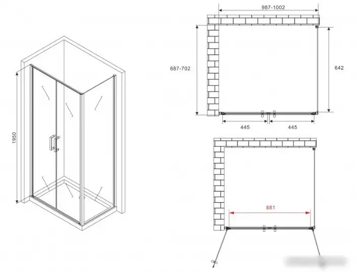 Душевой уголок Abber Sonnenstrand AG04100C-S70 - подробное фото Душевой уголок Abber Sonnenstrand AG04100C-S70 - фото товара