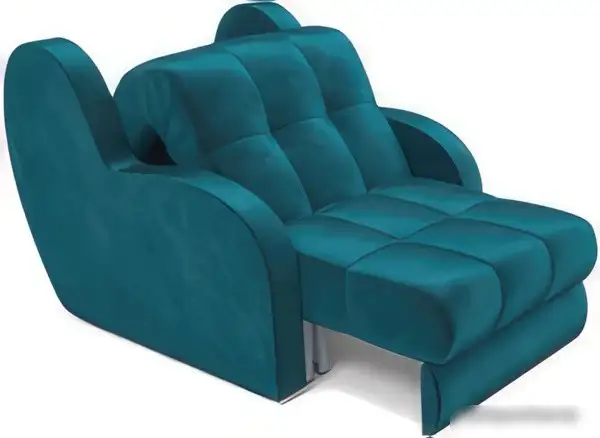 Кресло-кровать Мебель-АРС Аккордеон Барон (бархат, сине-зеленый Star Velvet 43 Black Green)