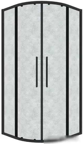 Душевой уголок Grossman Cosmo 80x80x195 301.K33.02.8080.21.02 (черный матовый/шиншилла стекло)