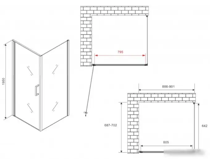 Душевой уголок Abber Sonnenstrand AG04090B-S70B - фото товара