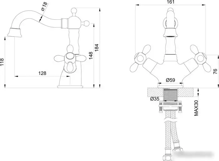 Смеситель Wonzon&Woghand WW-88139020-CR - фото товара