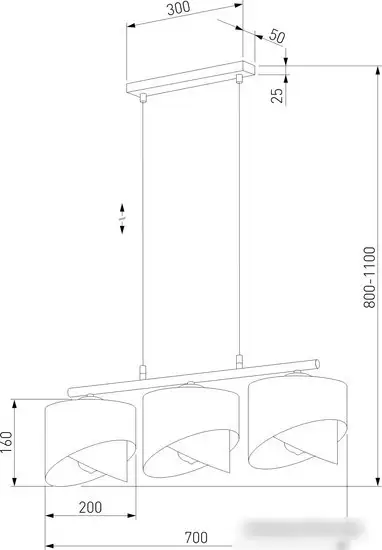 Подвесная люстра TK Lighting 4824 Grant Black – фото товара