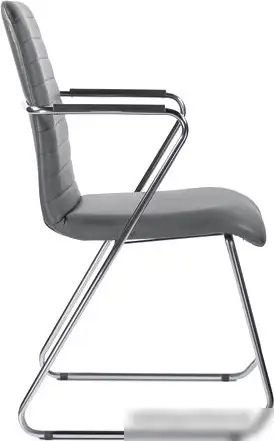 Кресло Brabix Visit CF-101 (хром/экокожа темно-серый) – фото товара