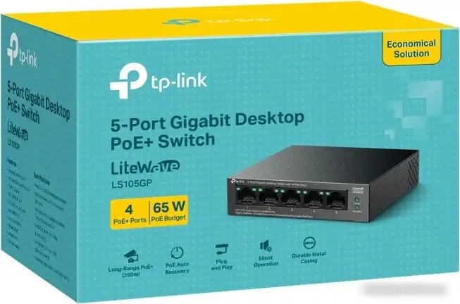 Неуправляемый коммутатор TP-Link LiteWave LS105GP V1 – фото товара