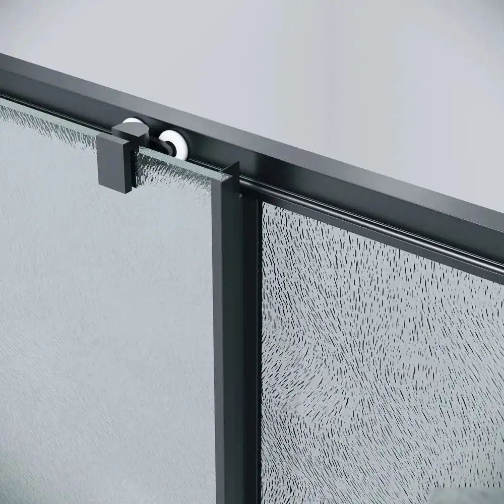 Душевой уголок Grossman Cosmo 100x100x195 120.K33.02.1010.21.02 (черный матовый/стекло шиншилла) - фото товара