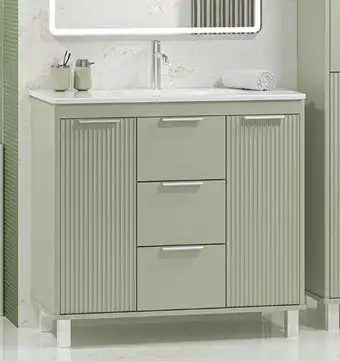 Brevita Тумба под умывальник Risacca Pistachio 90 RIS-06090-0842Я (фисташковый) – изображение в каталоге