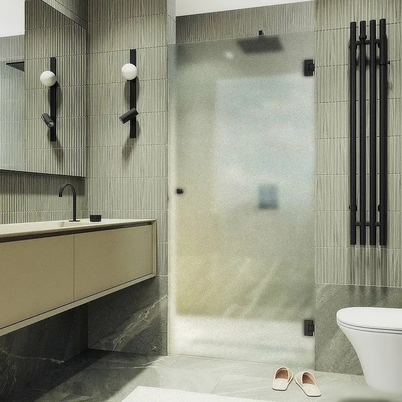 Душевая дверь MaybahGlass 195x70.5 MGD-519-6 (сатин стекло/черный) - фото товара