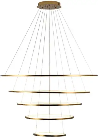 Подвесная люстра LOFT IT Ring 10015/5 Gold – изображение в каталоге