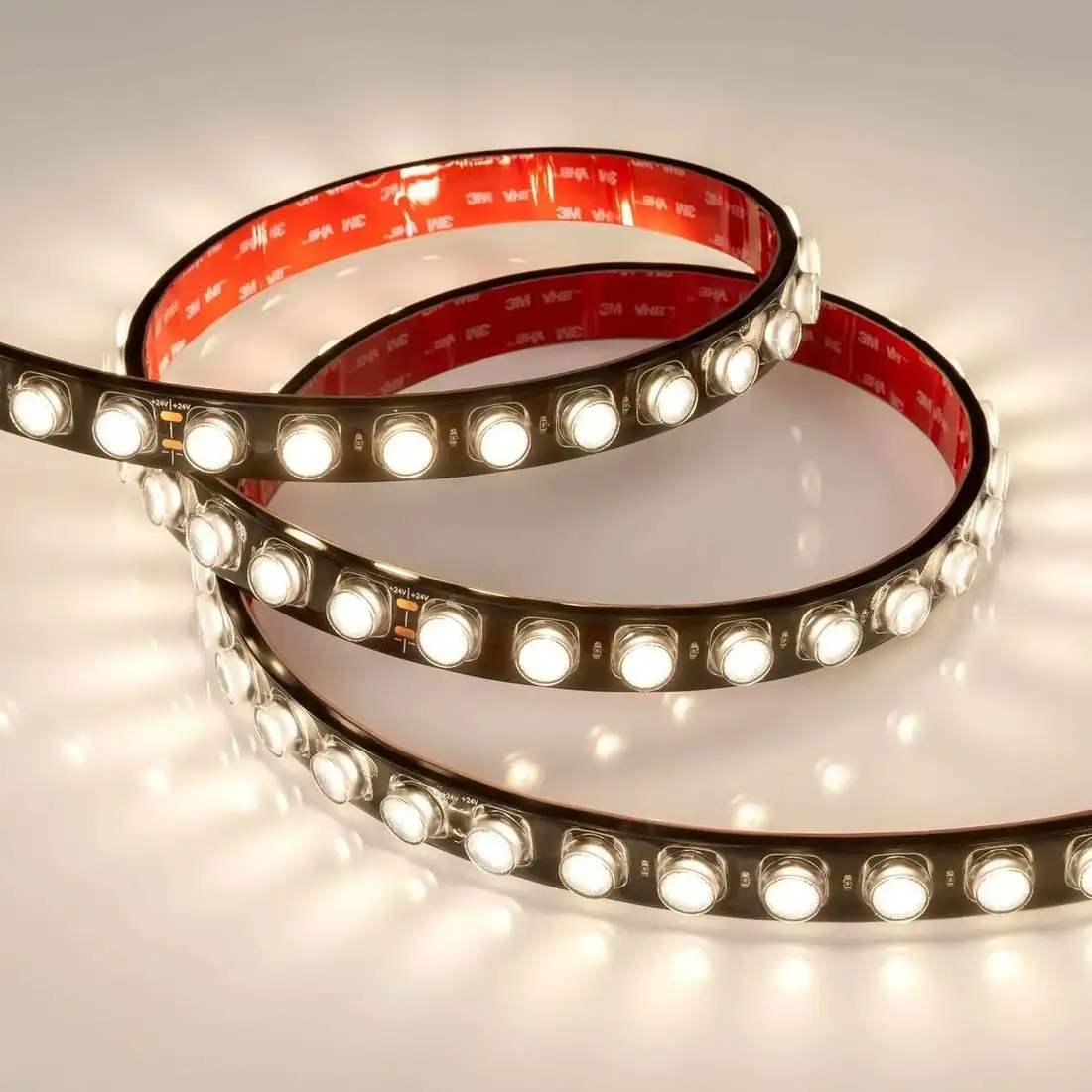 Светодиодная лента Arlight 21W/m 42LED/m 2835SMD теплый белый 5М FLT-PS-A42-BLACK-23mm 24V 040920 – фото товара