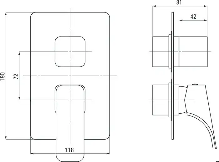 Смеситель без скрытого механизма Deante Hiacynt BXY AQHM - фото товара