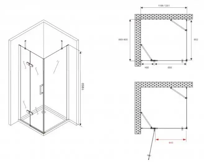 Душевой уголок Abber Zart AG08120-S91 - фото товара