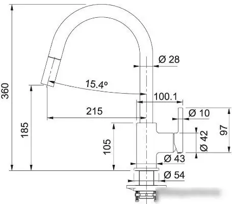 Смеситель Franke Lina 115.0626.081 (белый) - фото товара