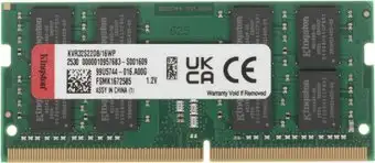 Оперативная память Kingston 16GB DDR4 SODIMM PC4-25600 KVR32S22D8/16WP – изображение в каталоге
