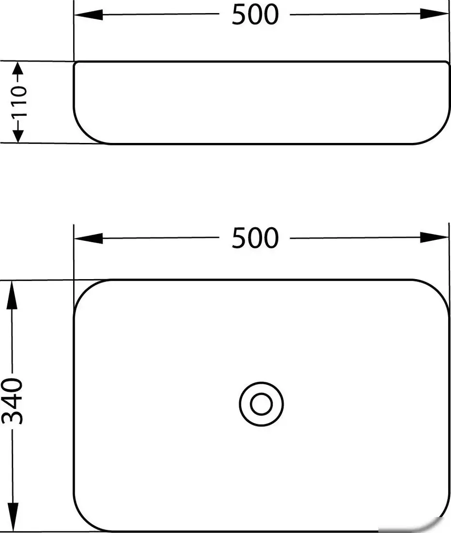 Умывальник Lauter 21487-50 + Cascade 21СК0655BS с сифоном 21635B (черный матовый) - фото товара
