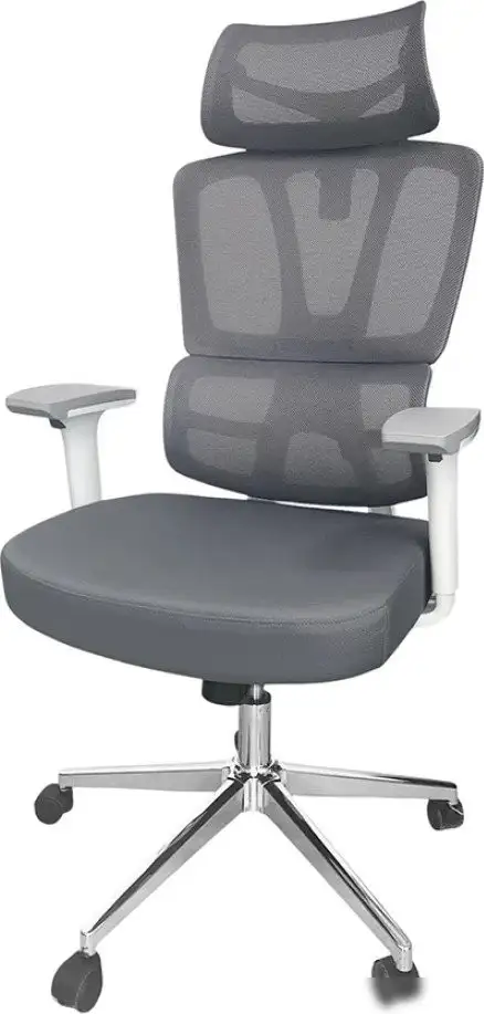 Офисное кресло SitUp Palma White Chrome (сетка Grey/Grey) – фото товара