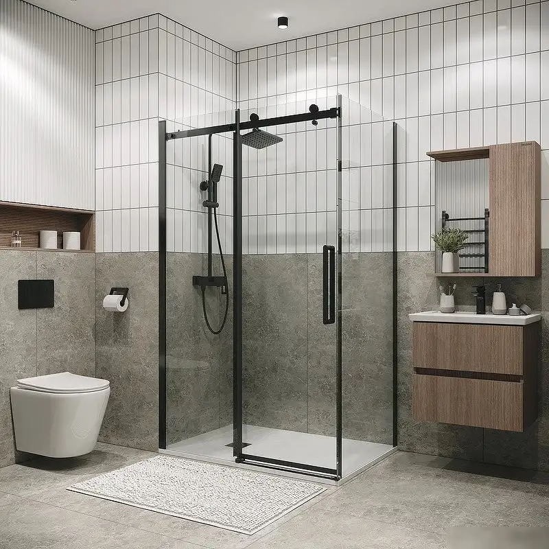 Душевая стенка Grossman Classic 80x195 200.K33.04.80.42.00 (графит сатин/стекло прозрачное) - фото товара