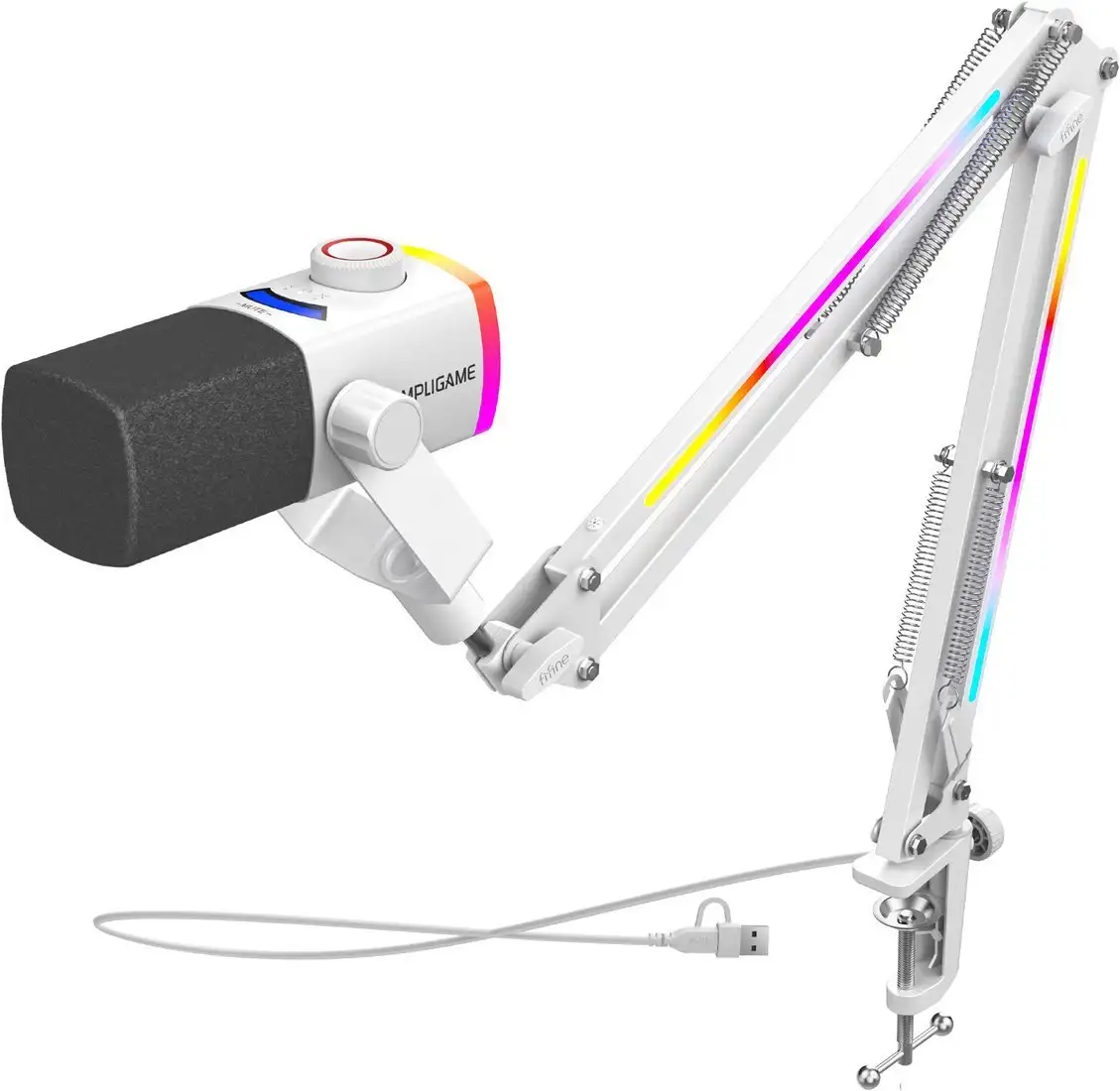 Проводной микрофон FIFINE AM8PROTW (белый) – фото товара