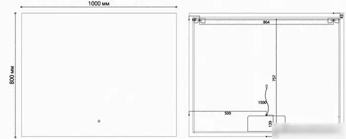 Grossman Зеркало Pragma-норма Black LED 18100802 (с сенсорным выключателем и подогревом) – фото товара