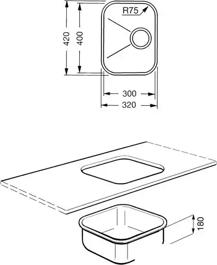 Кухонная мойка Smeg UM30 - фото товара