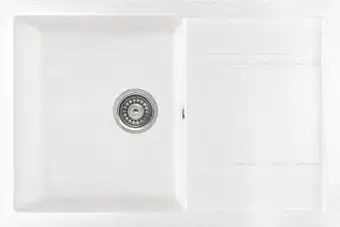 Кухонная мойка Saniteco Fama (белый с сифоном) - изображение в каталоге
