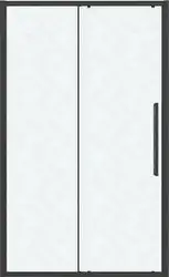 Душевая дверь Grossman Cosmo 130x195 100.K33.02.130.21.02 (черный матовый/стекло шиншилла) - изображение в каталоге