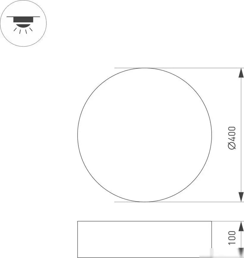 Светодиодная панель Arlight SP-TOR-PILL-PRISM-R400-25W Day4000 (WH, 100 deg, 230V) 022104(3) – фото товара