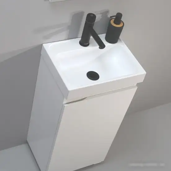 Belux Тумба под умывальник Париж НП 40 (1, белый глянцевый) – фото товара