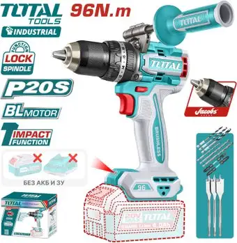 Ударная дрель-шуруповерт Total TIDLI209685 (без АКБ) – изображение в каталоге