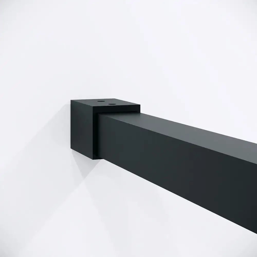 Душевая стенка Niagara Nova NG-481-12FBLACK 120x200 (черный матовый/рифленое/тонированное стекло) - фото товара