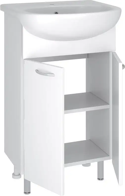 Runo Тумба с умывальником Runo Уют 50 + Уют 50 (напольная) – фото товара