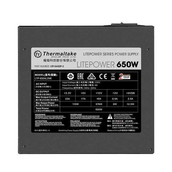 Блок питания Thermaltake Litepower 650W [LTP-0650P-2] – фото товара