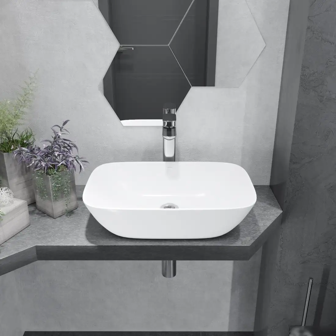 Умывальник Lauter 21454 + клапан 21190W - фото товара