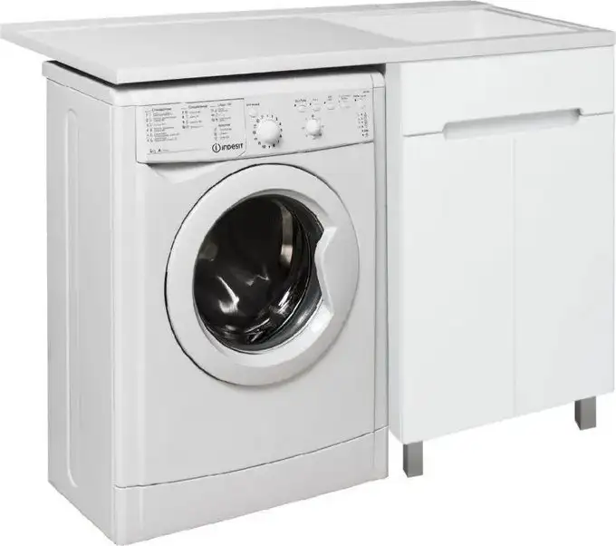 Runo Тумба с умывальником Runo Парма 60 + Гамма 120 лайт с правым крылом (напольная) – фото товара