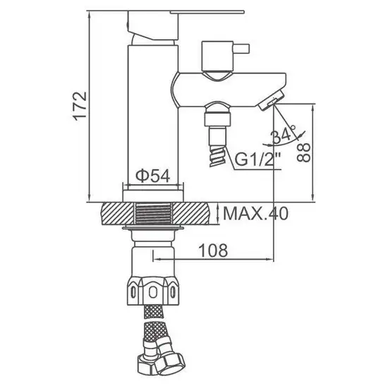 Смеситель с лейкой для биде Ledeme L71203 - фото товара