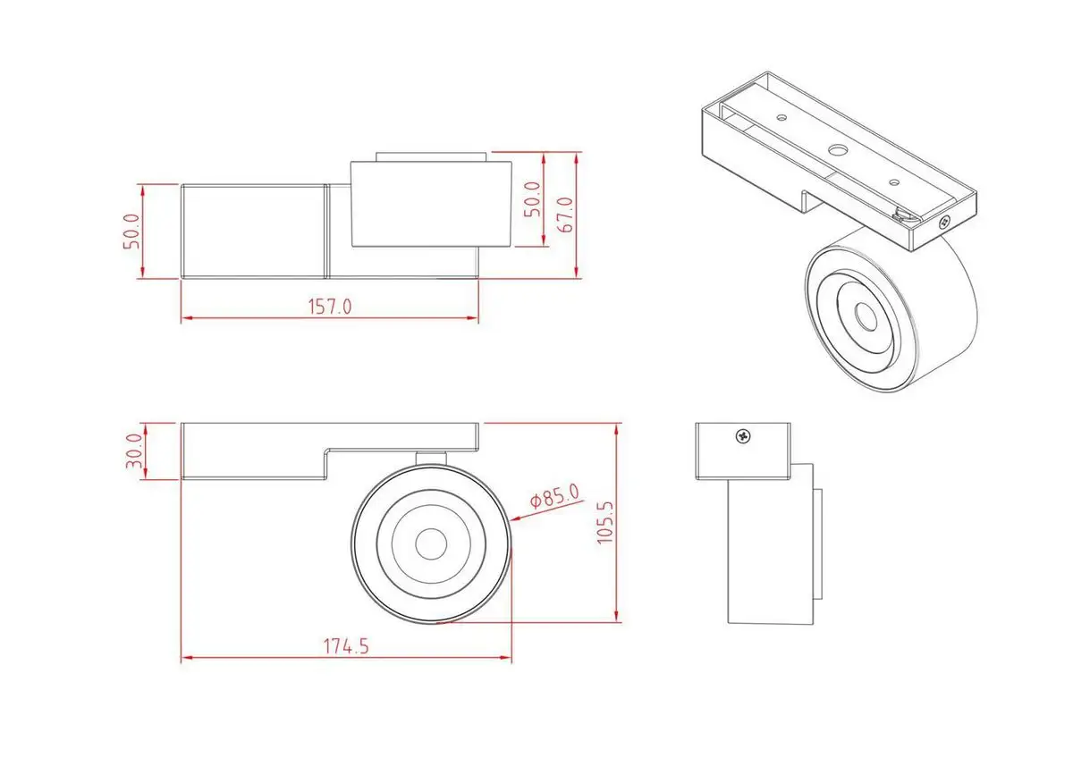 Точечный светильник Technical C062CL-L12W4K – фото товара
