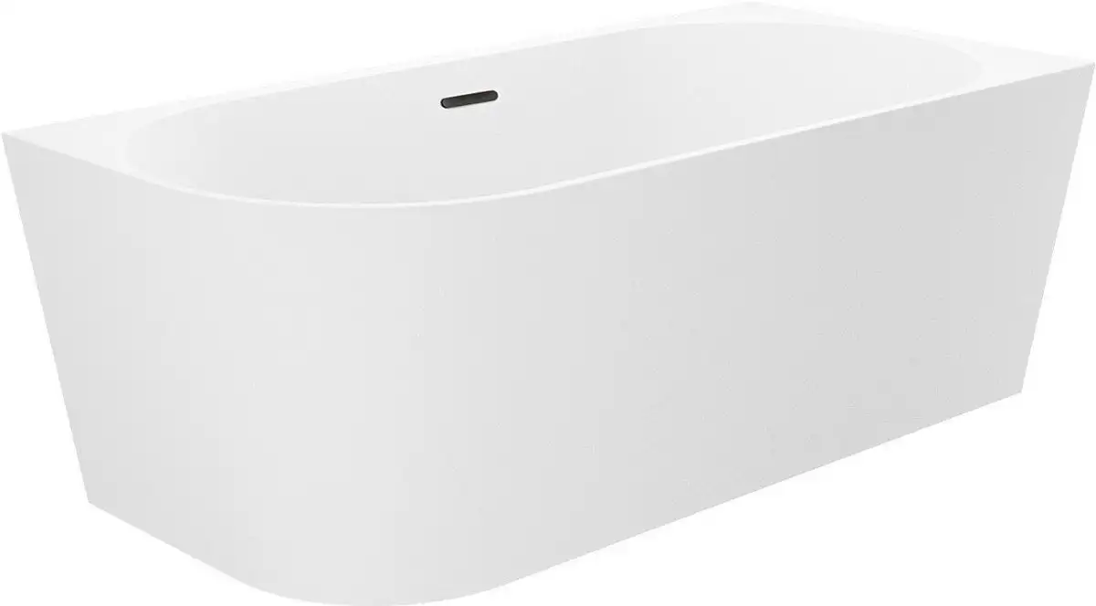 Ванна Wellsee Excellence Pro 180x80 28761203R (пристенная ванна (правая) белый глянец, экран, ножки, сифон-автомат матовый черный) - фото товара