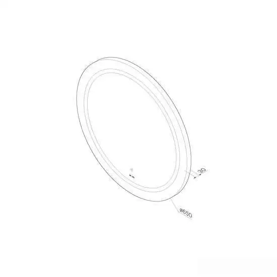 AM.PM Круглое зеркало с контурной LED-подсветкой M85AMOX0651WG – фото товара