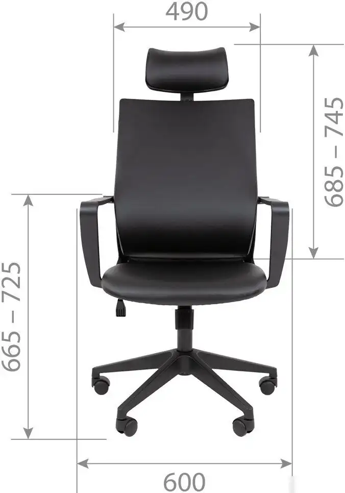 Офисное кресло CHAIRMAN 545 (экокожа бежевый) – фото товара