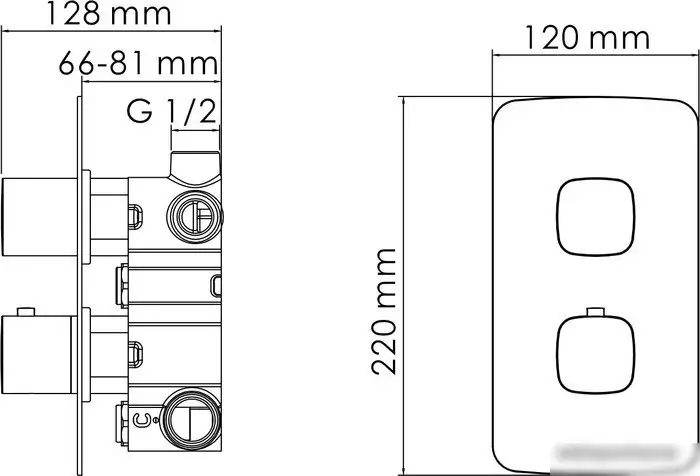 Смеситель Wasserkraft Naab 8644 Thermo - фото товара