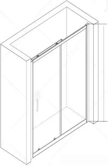 Душевая дверь RGW CL-14B 150 (черный/прозрачный) - фото товара