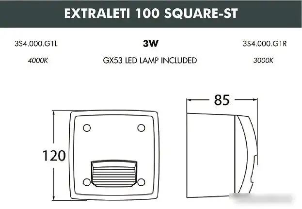 Подсветка для ступеней Fumagalli Leti 3S4.000.000.WYG1L – фото товара