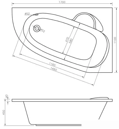 Ванна Lavinia Boho Bell Pro 170x110 370217PL - фото товара
