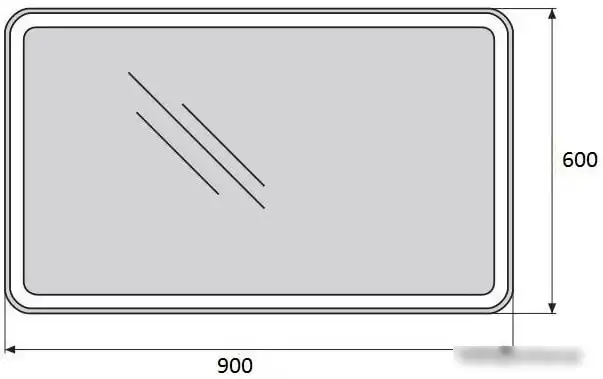 BelBagno Зеркало SPC-MAR-900-600-LED-BTN – фото товара