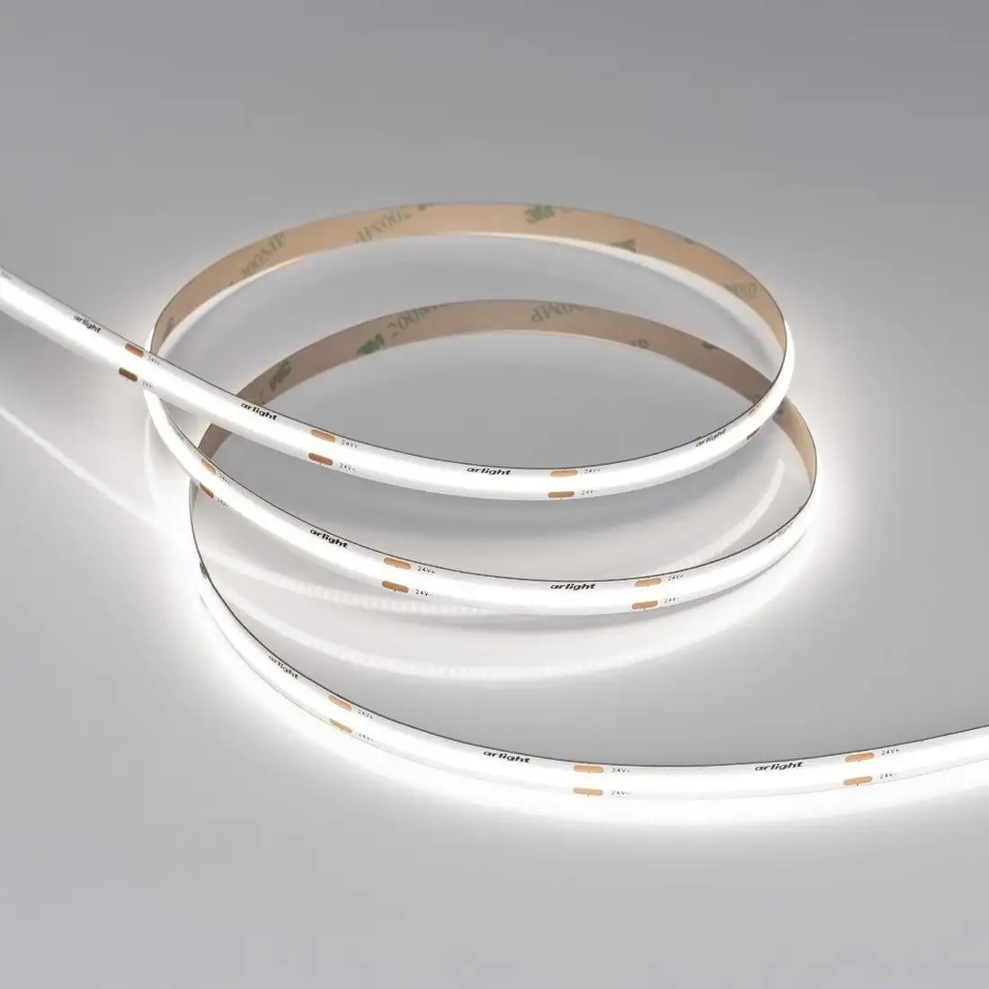 Светодиодная лента COB Arlight 8W/m 480LED/m CSPSMD холодный белый 5M COB-X480-8mm 24V White6000 039057 – фото товара