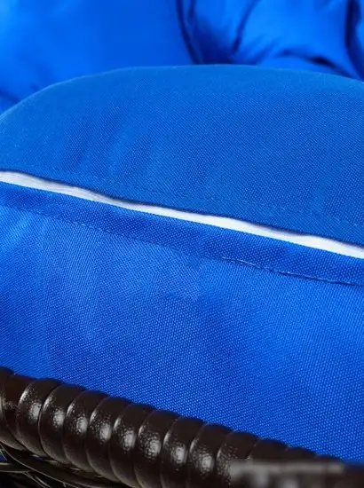 Подвесной диван M-Group Лежебока 11180210 (с коричневым ротангом/синяя подушка) – фото товара